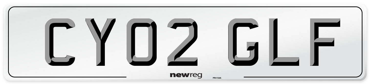 CY02 GLF Number Plate from New Reg